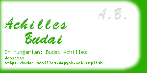 achilles budai business card